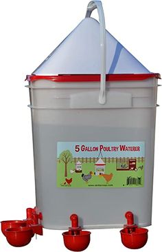 the 5 gallon poultry waster is ready to be used