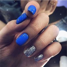 Classic Nail Designs, Blue Gel Nails, Dip Nails, Classic Nails, Blue Nail, Coffin Nails Designs, Nail Inspiration