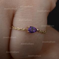 Chain Ring / 14K Solid Gold Chain Ring / 14K Solid Gold Stacking Ring / Genuine Amethyst Ring / Birthday Gift /Christmas Gift / Gift For Her >> About this product:- * SKU Code: SGR01611 * Handmade/ Handcrafted Fine Jewelry * Metal: 14K Solid Yellow Gold (with Stamped) * Metal Purity: 14K Gold wt: 1.1 gm * Custom Metal Purity: 14K/ 18K * Amethyst Weight:- 0.27 Ct. * Ring Size:- 3 to 11 >> Sizing & Measurements:- >> We will make a great gift for the upcoming festive season - or for birthdays, vale Fine Jewelry 14k Stamped Amethyst Ring Gift, Fine Jewelry Amethyst Ring Stamped 14k For Gift, Fine Jewelry Amethyst Ring Stamped 14k As Gift, 14k Stamped Amethyst Ring For Gift, Gift Yellow Gold Amethyst Birthstone Ring, Yellow Gold Amethyst Ring Birthstone Gift, Amethyst Jewelry Stamped 14k Gift, Amethyst 14k Stamped Jewelry For Gift, Purple Birthstone Ring In 14k Gold As Gift