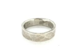 Handmade by me in silversmith classes silver Sterling no hallmarks hammered band ring in excellent condition size 6.75 (US) N (U.K.) Hand Forged Silver Ring With Thick Band, Silver Hand-forged Wide Band Ring For Anniversary, Vintage Silver Hammered Rings, Silver Hammered Open Band Rings, Hand Forged Silver Rings For Formal Occasions, Silver Engraved Hammered Ring, Silver Hammered Wide Band Ring, Earrings Aesthetic, Hammered Band