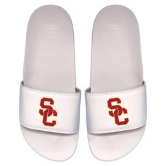 Slip on these USC Trojans Primary Logo Motto Slide Sandals from ISlide and enjoy a comfortable addition to your selection of team gear. Perfect for any casual outing, these sandals feature the USC Trojans logo printed on each slide. The built-in arch support allows for a quality feel, while giving you the support you need to cheer on the USC Trojans. Trojans Logo, Usc Trojans Logo, Boston Red Sox Logo, Red Sox Logo, Usc Trojans, Team Gear, Unisex Shoes, White Sock, Boston Red