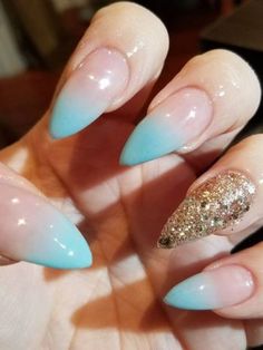 Nails Designs Ombre, Ombre Stiletto Nails, Pedicure Nail Designs, Popular Nail Art, Stiletto Nail Art, Stiletto Nails Designs, Glamorous Nails