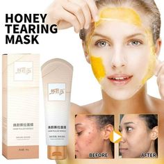 Tear Off Mask Removes Blackhead Cutin Clean Skin Moisturizing Men And Women Features: Reduce wrinkles and delay aging, replenish skin and tighten skin. Tear facial mask contains plant extract, honey extract and other ingredients to help refine pores and improve dry and rough skin. Tearing facial mask can quickly penetrate into pores, enter into hair follicles, effectively soften pore cutin and dredge pore channels. Product efficacy: The cream is soft and smooth, covering the skin application, he Black Head Remover Mask, Pore Mask, Blackhead Mask, Advanced Skin Care, Skin Care Benefits, Skin Collagen, Tear Off, Peel Off Mask, Brighten Skin Tone