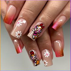 Step into the Easter vibe with these 21 fantastic nail designs! Whether it's adorable bunnies or vibrant eggs, we've got you covered to... Ombre Nails Christmas, Orange Ombre Nails, Christmas Nail Art Easy, Nails Orange, Gothic Nails, Nails Christmas, Orange Ombre, Nail Sizes, Cool Cartoons