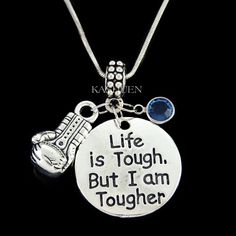 Life is Tough But I am Tougher Boxing Gloves Necklace Cancer Fighter Warrior Boxer Keychain Sister Men Birthday Gifts Jewelry Bracelet Charm Men Birthday Gifts, Boxing Glove, Men Birthday, Sports Jewelry, Inspirational Jewelry, Ring Der O, Life Is Tough, Gifts Jewelry, Bracelet Charm