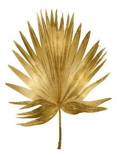 a golden leaf on a white background