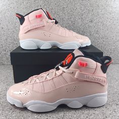 Nike Air Jordan 6 Rings Pink Sneakers - Youth Size 6.5 / Women's 8 Elevate Your Style With These Nike Air Jordan 6 Rings Pink Sneakers, Available In Youth Size 6.5 (Fits Women's 8) They Are Brand New With The Original Box. I'm Committed To Fast Shipping, And Your Order Will Be Shipped The Same Or Next Day After Purchase. Check Out My Reviews And Purchase With Confidence From A Trusted Seller Known For Excellent Service. #Nike #Airjordan6rings #Youthsneakers #Womenssneakers #Newwithbox #Fastshipp Fye Shoes, Air Jordan 6 Rings, Nike Air Jordan 8, Nike Shoes Women Fashion, Rings Pink, Jordan 6 Rings, Jordan 13 Shoes, Nike Air Jordan 6, Pretty Shoes Sneakers