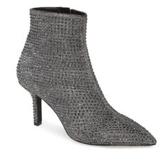 Michael By Michael Kors Tiny Crystals Grid Toe-To-Topline Glitter On An Entrance-Making Bootie Styled With A Pointy Front And A Stiletto Supporting A Curvy, Cantilevered Heel. Heel Style: Stiletto Toe Style: Closed Pointy Toe 2 1/4" Heel 5" Shaft Side Zip Closure Cushioned Footbed Textile Upper/Textile And Synthetic Lining/Rubber Sole Size 5m Brand New, Never Worn $225-Retail. Crystals Grid, Cutout Ankle Boots, Brown Leather Riding Boots, Fabric Boots, Michael Kors Boots, Knee High Heels, Womens Riding Boots, High Heel Boots Knee, Leather Heeled Boots