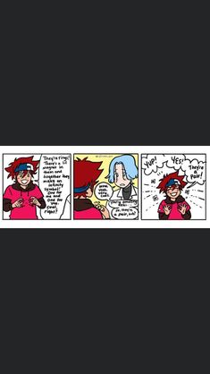 the comic strip shows two women talking to each other, and one is wearing a red hat