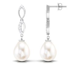 Product Details Embrace the infinite possibilities of love with these exquisite white freshwater pearls and Diamond infinity drop earrings. Adorned with a graceful infinity symbol, these earrings shimmer with the radiant brilliance of 9X12 MM pearl drops and sparkling Diamond encrusted over the infinity symbol, creating a dazzling display that will surely get attention. Together, these two precious gems create a truly breathtaking piece of jewelry that is perfect for any occasion. Product Information SKU SHP-EARRINGS082210227 Weight 1.60 gm (Approximate) FRESHWATER PEARL INFORMATION No.of Stones 2 Pieces Total Weight 12.00 Carat (Approximate) Dimension(approx) Drops-9X12 mm-2 Pcs Color White Cut Brilliant Shape Drops Setting Type Other-Setting-Type Quality Grade AAA DIAMOND INFORMATION No. Infinite Possibilities, Sparkling Diamond, Infinity Symbol, White Freshwater Pearl, The Infinity, Precious Gems, Sparkle Diamonds, Pearl Drop, Fresh Water