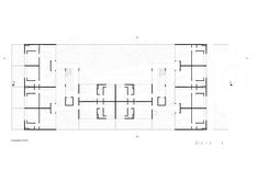 the floor plan for an office building with multiple floors and several rooms, all in one area