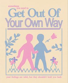 the cover of get out of your own way, with an image of two people holding hands