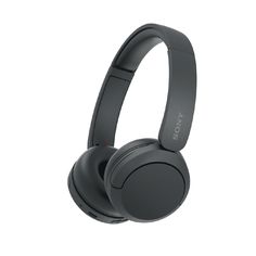 the sony headphones are black and have bluetooths on it's ears