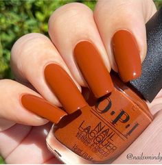 30 Nails, Opal Nails, Orange Nail Designs, Fall Nail Polish, Nail Polish Colors Fall, Fall Orange