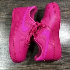 Brand New Nike Air Force 1 '07 Low “Fireberry” Size Us 7w // 5.5m 100% Authentic Guaranteed Pink High-top Nike Air Force 1 With Cushioned Footbed, Nike Air Force 1 High-top Pink With Cushioned Footbed, Nike Air Force 1 Purple With Round Toe, Nike Air Force 1 Purple Low-top, Sporty Purple Nike Air Force 1, Shoes Nike Air Force, Huraches Nike, Nike Air Max Excee, New Nike Air Force