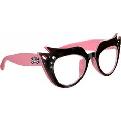 Pink Ladies Glasses 6 1/2in x 2 1/4in - Grease | Party City Grease Themed Parties, Pink Lady Costume, Grease Theme, Pink Ladies Grease, Grease Party, The Pink Ladies, Ladies Glasses, Black Cat Eye, Plastic Glasses