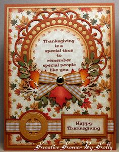 a thanksgiving card with an autumn theme