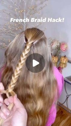 Side Plaits Hairstyles, French Plates Hairstyles, French Braid Tutorial Step By Step, Self Braid Tutorial, Long Hairstyles Tutorial, French Braid Ideas, School Hairstyles Braids, Braids For School, French Hairstyles