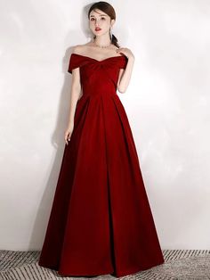 Prom Gown Off Shoulder, Red Off Shoulder Dress, Off Shoulder Evening Dress, Red Party, Prom Gown, Custom Dresses, Elegant Dress, Red Formal Dress, Custom Made