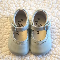 Brand New Light Blue Sandle For Baby Made In France. Out Of The Box Blue Closed Toe Mary Janes For Spring, Blue Closed Toe Mary Janes, Shoes Light Blue, Baby Color, Baby Colors, Baby Makes, Baby Walker, Source Unknown, The Box