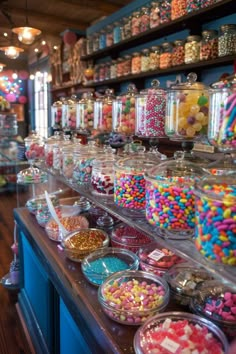 a candy shop filled with lots of colorful candies