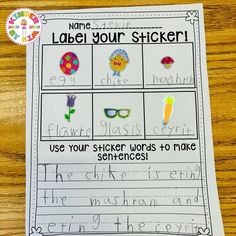 a printable label your sticker activity for kids to practice their handwriting and writing skills