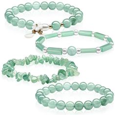 PRICES MAY VARY. Natural Green Aventurine Material: green aventurine is associated with abundance, luck, and growth,aventurine is believed to promote emotional balance and harmony, these stones are often applied in meditation, healing practices, and chakra balancing, wearing them can improve luck and wealth Jade Beaded Bracelets for Women: 4 bead gemstone bracelets showcase a particular style, giving you the flexibility to pair each one with different outfits or wearing occasions; From simple ye Green Aventurine Bracelet, Aventurine Bracelet, Healing Practices, Spiritual Bracelets, Green Beaded Bracelets, Ways To Show Love, Bracelets Set, Natural Stone Bracelets, Chakra Balancing