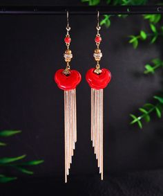 Vogue Red 14K Gold Cinnabar Ruyi Tassel Drop EarringsMade of fine 14K Gold Cinnabar Ruyi Tassel.Measurement: 12cm/4.68" * 1.8cm/0.702". Matches easily with daily hairstyle, dresses & Shirts Pink Wool Coat, Woolen Coat Woman, Gray Wool Coat, Daily Hairstyles, Tassel Drop Earrings, Woolen Coat, Nude Pink, Stand Collar, Coats For Women