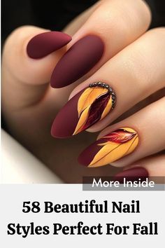 Seasonal Nails, Nail Swag, Trendy Nail Design, Fall Nail Art, Autumn Nails, Art Trends, Fall Nail, Nail Designs Spring