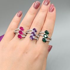 925 Sterling Silver High Quality Multi-Color Zircon Ring 925 sterling silver with AAA cubic zircon, which is hypoallergenic and will not get dark or change color. Suitable Size 💓 Perfect Gift 💓 Delivery with a delicate gift box, a Perfect Gift for Valentine's Day, Anniversaries, Birthday, Mother's Day, Graduation Season - All products are shipped 1-3 working days. Delivery time Europe -- 1-4 days USA ------ 3-5 days Canada -- 3-5 days Other --- 4-7 days Please feel free to contact us in case o Gift Delivery, Zircon Ring, Special Friend, Love Necklace, Pendant Earrings, 925 Sterling Silver Ring, Sterling Silver Necklaces, Ring Earrings, Valentine Day Gifts