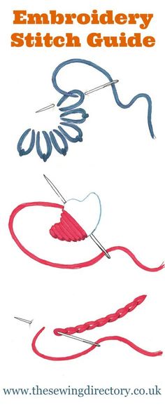 the embroidery stitch guide for beginners to learn how to use scissors and needles