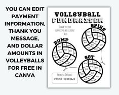 a volleyball poster with the words volleyball on it and an image of two balls that say volleyball