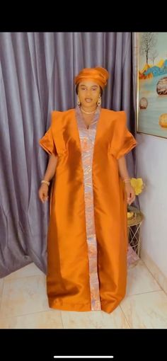 African Bubu. Boubou Kaftan. African Dress. - Etsy Belted Fitted Dress With Kimono Sleeves, Fitted Belted Dress With Kimono Sleeves, Orange Kaftan For Party, Elegant Orange Spring Kaftan, Elegant Long Orange Kaftan, Silk Kampala Styles, Kampala Kaftan Styles For Women, Latest Kaftan Designs, Kaftan Styles For Ladies