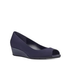 Bandolino-Candra Wedge Pump Open up your wardrobe to the Candra wedge from Bandolino. This low-rise pump has a simple finish and an iconic peep toe that will add versatility to your dressy ensemble! Cute Wedges Shoes, Wedge Pump, Low Heel Wedges, Cute Wedges, Wedges Shoes, Navy Fabric, Wedge Pumps, 5 Inch Heels, Wedge Heels