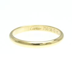 Used Cartier 1895 Wedding Ring Yellow Gold (18k) Fashion No Stone Band Ring Gold (Sku: Bf575434) === General === Brand : Cartier Model : 1895 Wedding Ring === Design === Type : Band Ring Style : Fashion Gender : Men,Women Color : Gold Material : Yellow Gold (18k) Stone : No Stone === Size === Us Size : 7 1/2 Other Size : 56 Width : 2.4mm / 0.09'' Weight : 2.5g / 0.08oz. === Inventory === Serial Number : Hc3496 === Included Items === Accessories : None === Condition === Condition : Used (Very Goo Cartier 1895, Wedding Ring Yellow Gold, Yellow Gold Wedding Ring, Gold Rings Jewelry, Cartier Jewelry, Gold Band Ring, Wedding Ring Designs, Ring Style, Elegant Ring