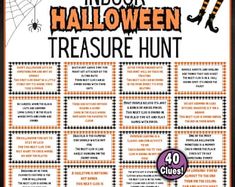 a printable halloween treat hunt for kids