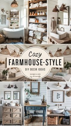 farmhouse style bathroom decor and storage ideas