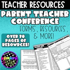 the parent teacher conference forms, resources and more