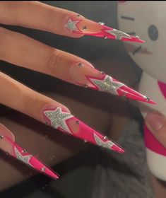 Staleto Nails Design, Staleto Nails, Purple Stiletto Nails, Pink Stiletto Nails, Swirl Nails, Punk Nails, Hard Nails, Drip Nails, Dope Nail Designs