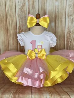 Minnie Mouse Birthday Outfit, Minnie Mouse Tutu Set, Minnie Mouse | Little Ladybug Tutus White Tutu Dress With Bow For Birthday, Easter Birthday Ruffled Tutu Dress, Yellow Tutu Dress For Birthday, Pink Tutu Dress With Bow For Birthday, Cute Birthday Tutu Dress With Bow, Yellow Tutu Dress For Birthday In Summer, Princess Style Birthday Tutu Dress With Bow, Princess Tutu Dress With Bow For Birthday, Princess Style Tutu Dress For Birthday With Bow