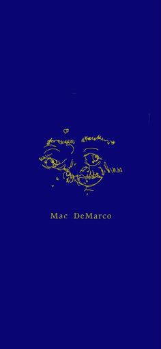 the cover of mac demarco's book, which is blue with gold lettering