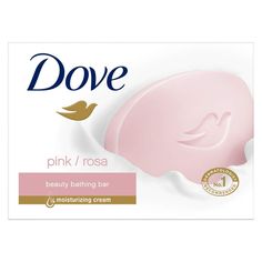 Dove Pink Rosa Beauty Bathing Bar  Dove Pink/Rosa Beauty Bathing Bar combines a delicate pink hue with a gentle cleansing formula and Dove’s signature ¼ moisturizing cream to give you softer, smoother and more glowing skin with every shower. Dove is the No.1 Soap Brand recommended by dermatologists.  Benefits And Uses Dove Pink Rosa Beauty Bathing Bar  Dove's beauty bars wash your skin carefully and assist to maintain natural moisture rather than stripping it away  Dove Pink Rosa bar provides yo Dove Beauty Bar, Skin Diving, Summer Wishlist, Pink Showers, Hygiene Care, Rose Soap, Pretty Skin Care, Pretty Skin, Moisturizing Cream