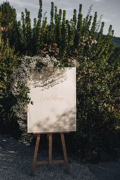 White classic wedding signage with gold writing surrounded by babys breath floral decor Classic Ceremony Decor, Wedding Signage With Flowers, Welcome Wedding Sign Easel, Wedding Decorations Gypsophila, Wedding Welcome Sign Baby Breath, Outdoor Wedding Signage, Wedding Decor Baby Breath, Garden Wedding Signs, Wedding Sign Florals