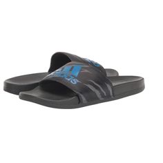 Adidas Unisex-Adult Adilette Comfort Sandals Slide. Color: Carbon/Blue Rush/Carbon. Size: 18. New With Tags. 100% Textile Synthetics Adidas Logo Slip-on Slides For Summer, Adidas Blue Slip-on Slides, Adidas Non-slip Slides, Adidas Sandals With Logo, Synthetic Material, Adidas Logo Summer Slides Slip-on, Adidas Black, Shoes Adidas, Comfortable Sandals, Black Adidas