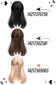 Hair Id Codes, Brown Hair Roblox Id, Brown Hair Id, Brown Hair Roblox, Roblox Hair, Black Kids Braids Hairstyles, Hair Codes, Y2k Hair