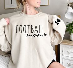 Personalized Football Gifts, Football Moms, Games For Moms, Mama Sweater, Mom Sweater, Team Mom, Baseball Mom Shirts, Mama T Shirt