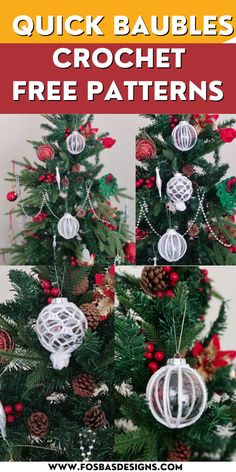 Top crochet Christmas project ideas for adding a handmade touch to the holidays. Quick Crochet Christmas, Christmas Crochet Projects, Christmas Project Ideas, Crochet Christmas Angel, Crochet Baubles, Christmas Ornament Ideas, Knitted Christmas Decorations