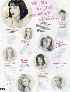 a poster with different types of women's hair