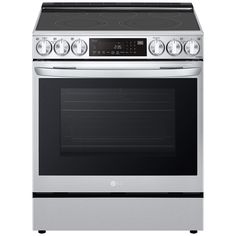 a silver oven with the door open on an isolated white background for use in commercial purposes