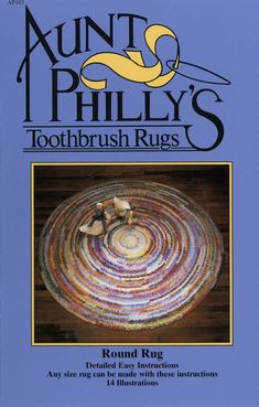 an advertisement for the hunt and phily's toothbrush rugs advertises round rugs